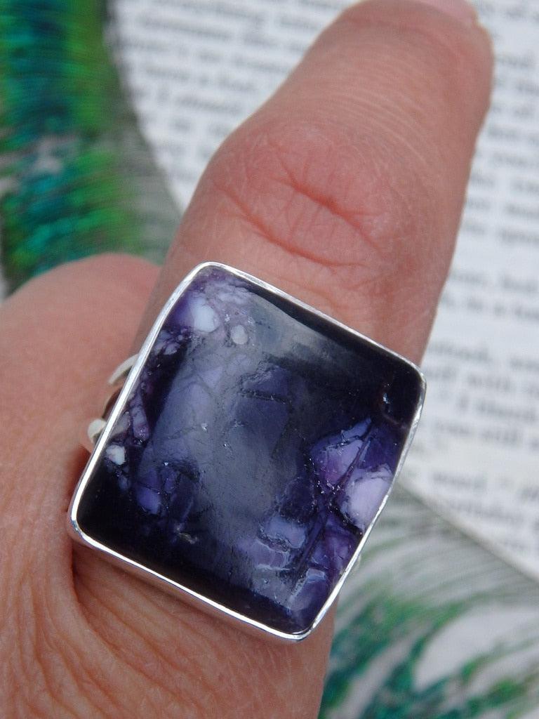 Rare Deep Purple Tiffany Stone  Ring In Sterling Silver (Size 8.5) - Earth Family Crystals