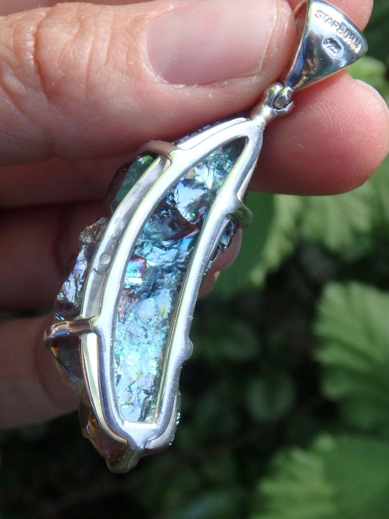 Incredible Rainbows~DT Titanium Quartz Pendant In Sterling Silver (Includes Silver Chain) - Earth Family Crystals