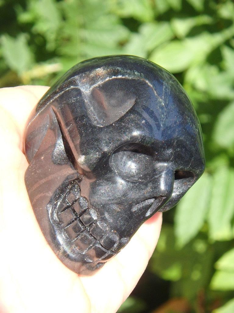 Rare Greenland Usua Stone Crystal Skull Carving - Earth Family Crystals