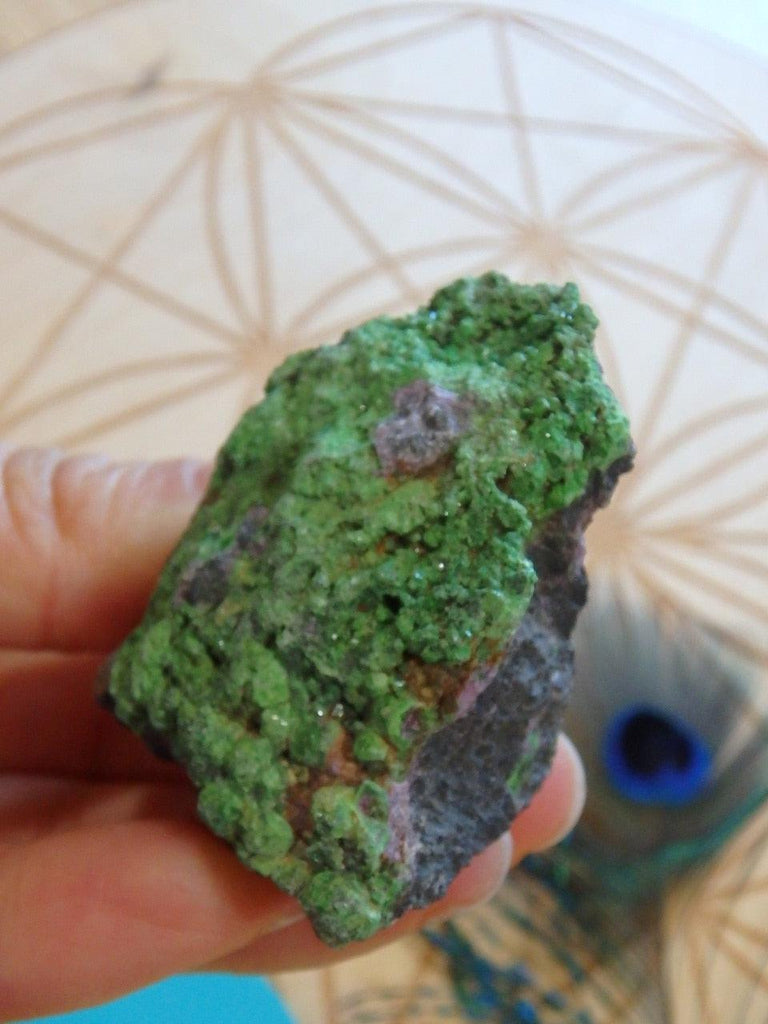 Vibrant Shimmering Green Uvarovite Garnet From Russia - Earth Family Crystals