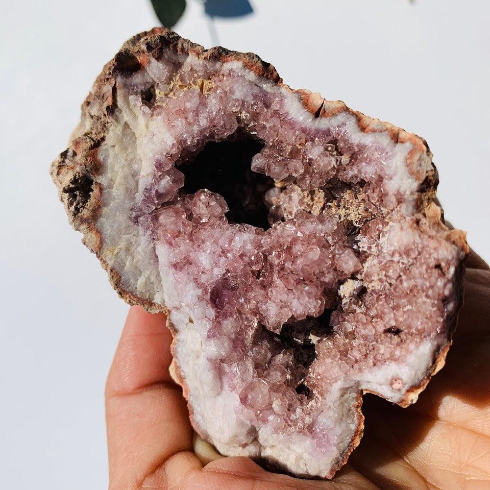 Stunning Large Pink Amethyst Druzy Geode From Patagonia - Earth Family Crystals