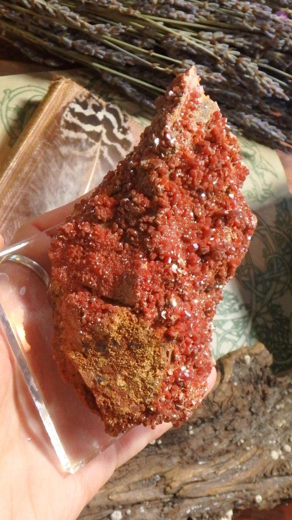 XL Luscious Orange Vanandinite Old Collection Specimen Mounted - Earth Family Crystals