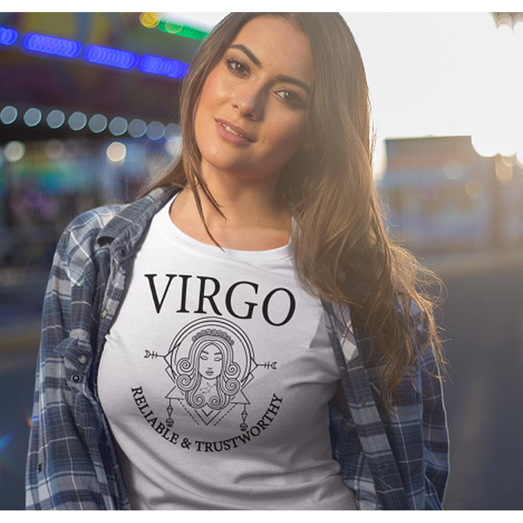 Virgo Zodiac White T-Shirt - Earth Family Crystals