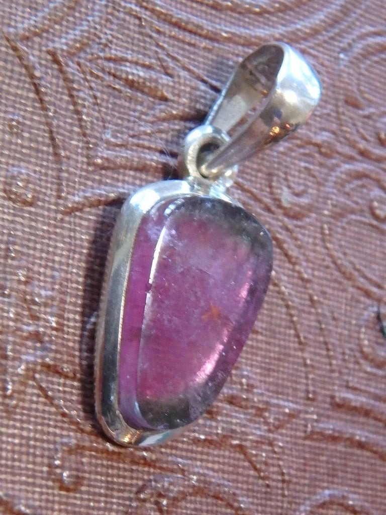 Pretty Pink & Dainty Watermelon Tourmaline Pendant In Sterling Silver (Includes Silver Chain) - Earth Family Crystals