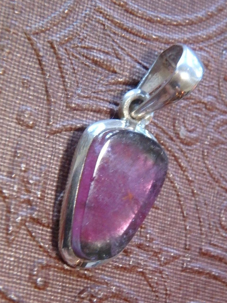 Pretty Pink & Dainty Watermelon Tourmaline Pendant In Sterling Silver (Includes Silver Chain) - Earth Family Crystals
